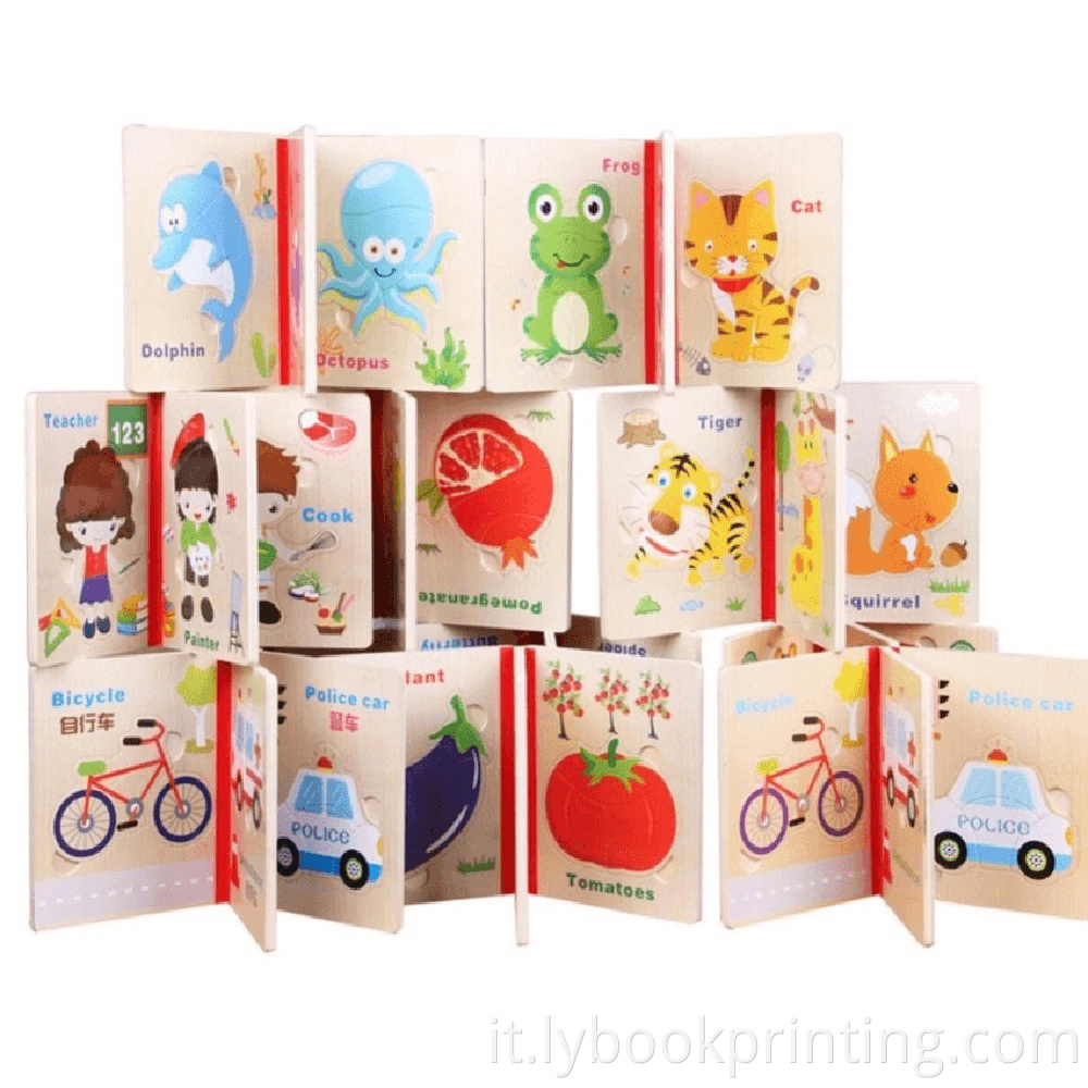 Factory Direct Libri personalizzati Stampa con copertina rigida per bambini Libri Puzzle Books